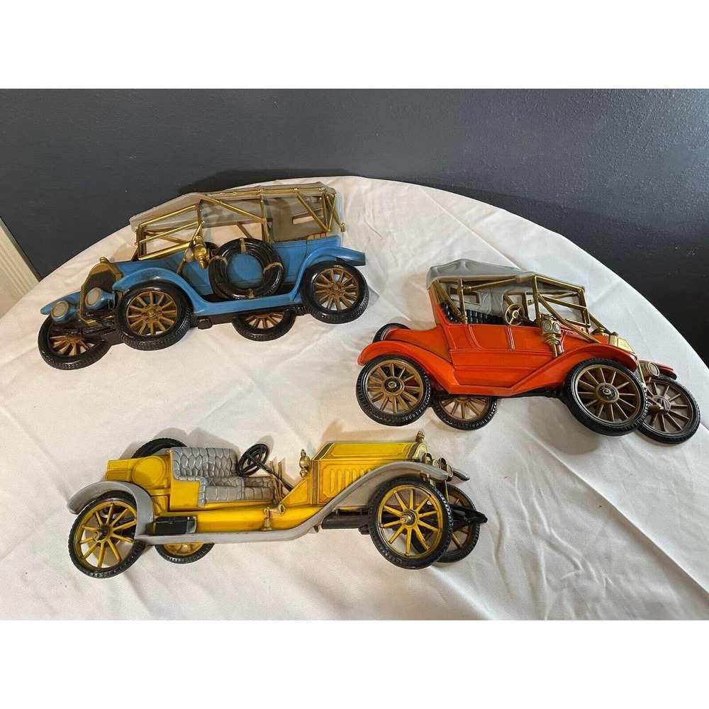 Vintage Burwood Products Co. Set of (3) Antique Cars Wall Art (1977) Excellent